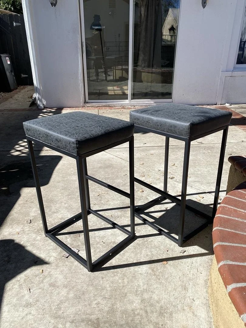 New Set of 2 Black Barstools