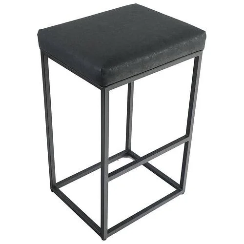 New 30in Black Backless Metal Frame Bar Stools with PU Leather