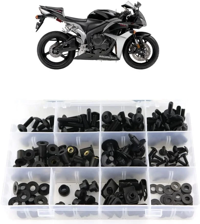 New Xitomer F5 Complete Fairing Bolt Kits, Fit for CBR600RR F5 2007 2008 2009 2010 2011 2012, Windscreen Bolts, Mounting Kits Washers/Nuts/Fastenings/Clips/Grommet