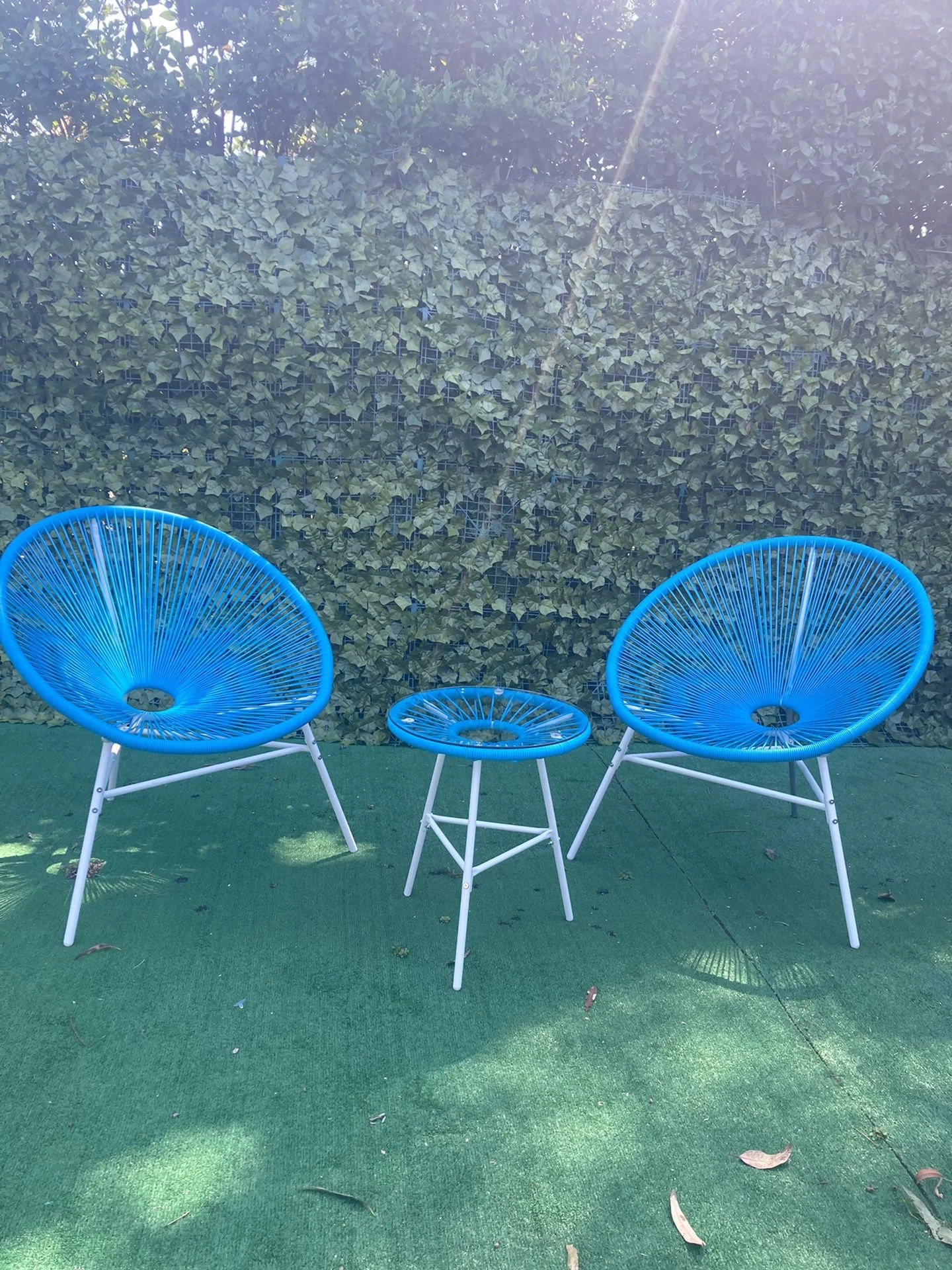 New Acapulco 3-Piece Patio Bistro Set Blue