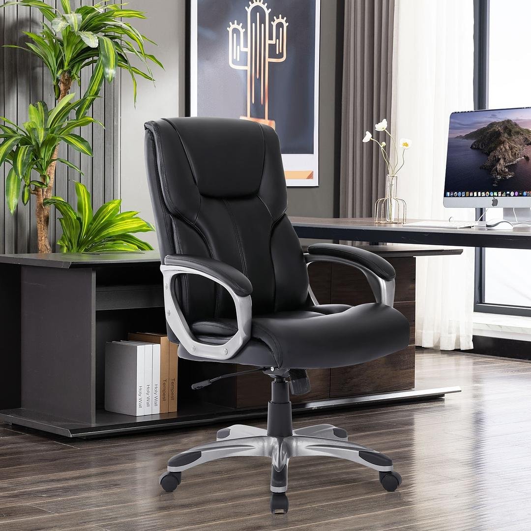 Faux Leather Metal Office Chairs Executive Chair