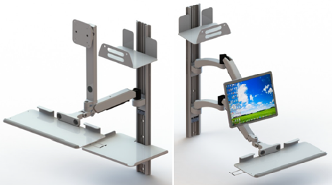 Wall Mounted Computer Workstation