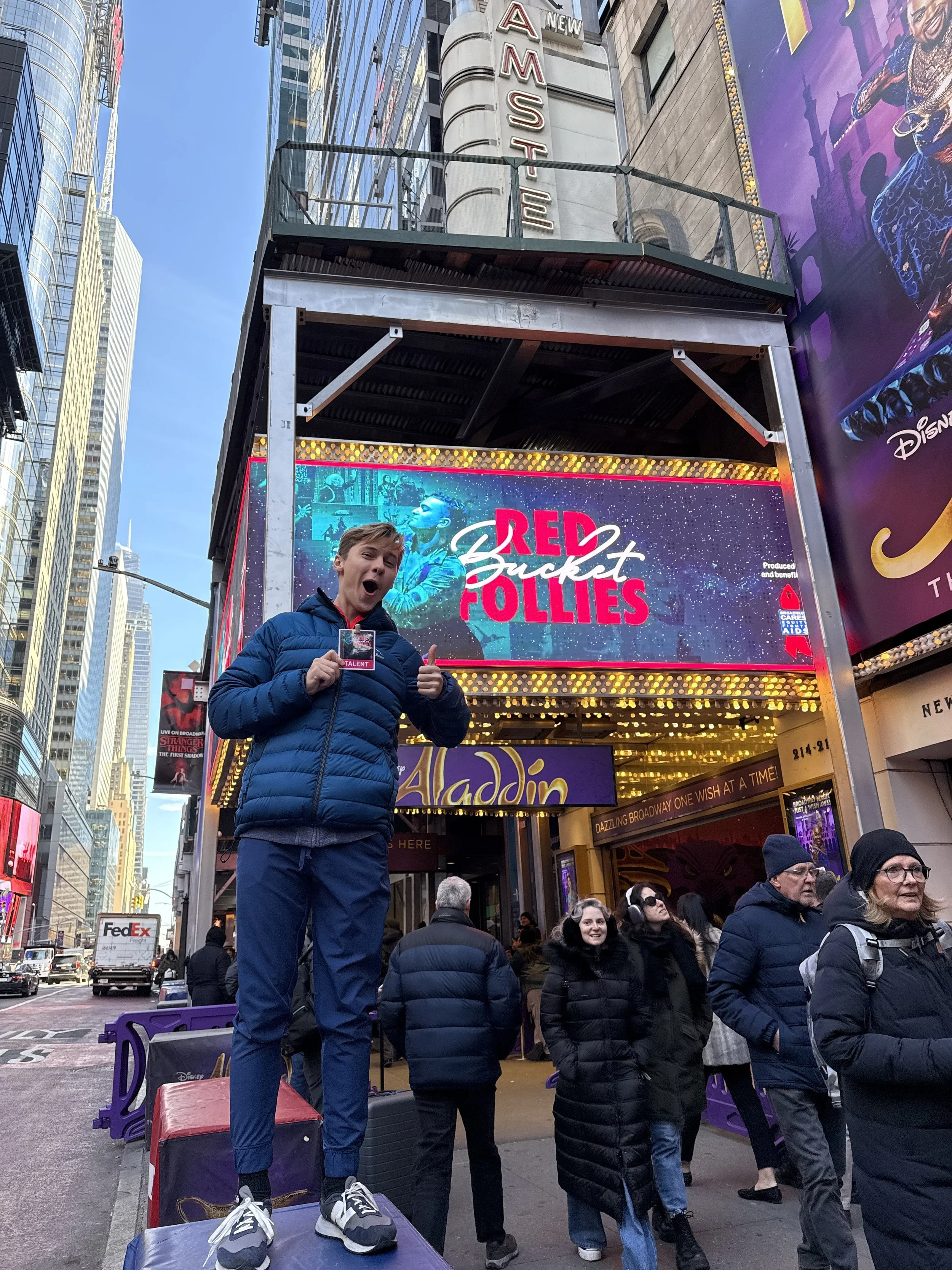 December 2025, Luke performed in the Red Bucket Follies for BCEFA. Thank you Chaz Wolcott!