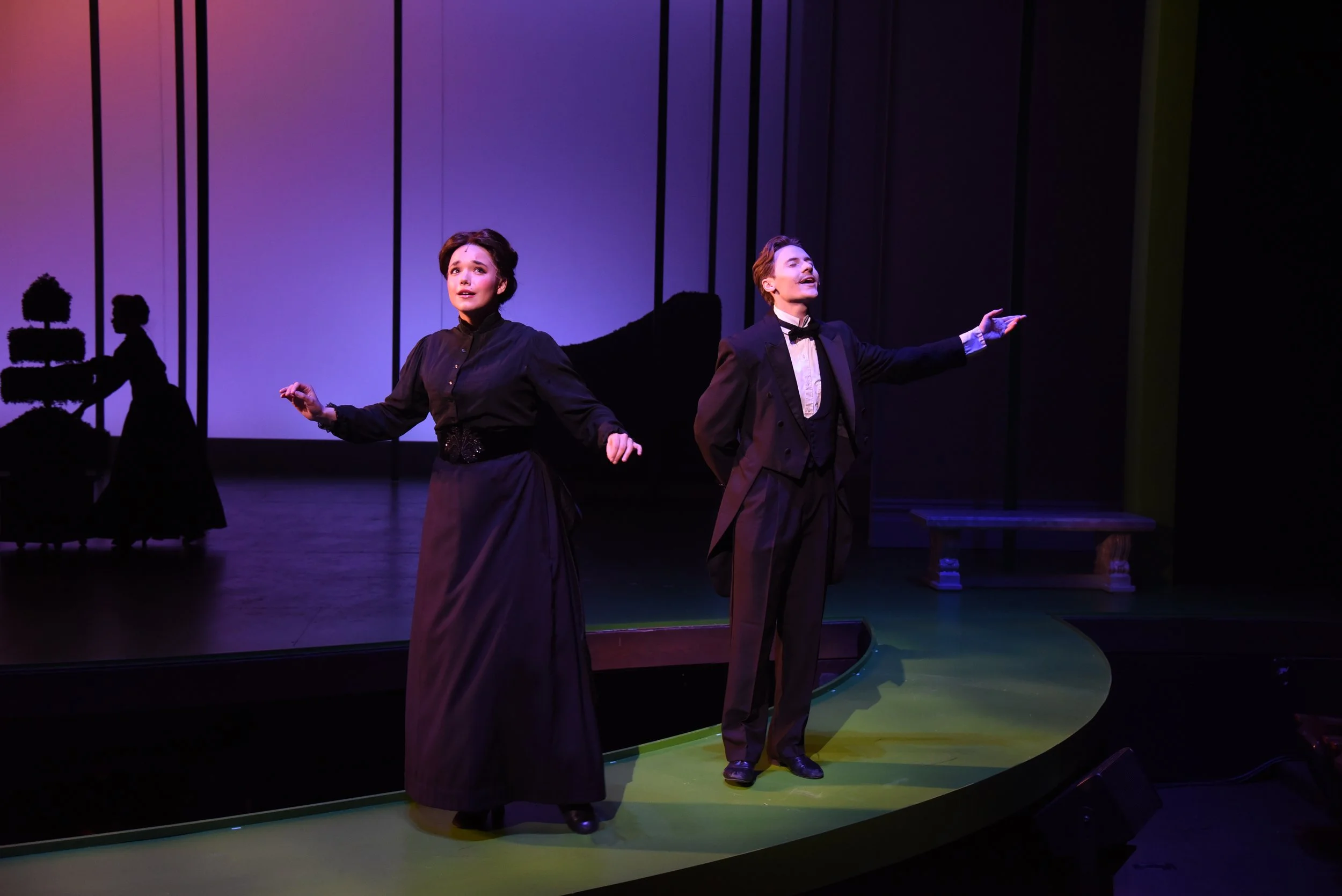 Luke wearing a fake mustache. Or - "Night Waltz" - A Little Night Music - U'Michigan, Peter Smith Photography