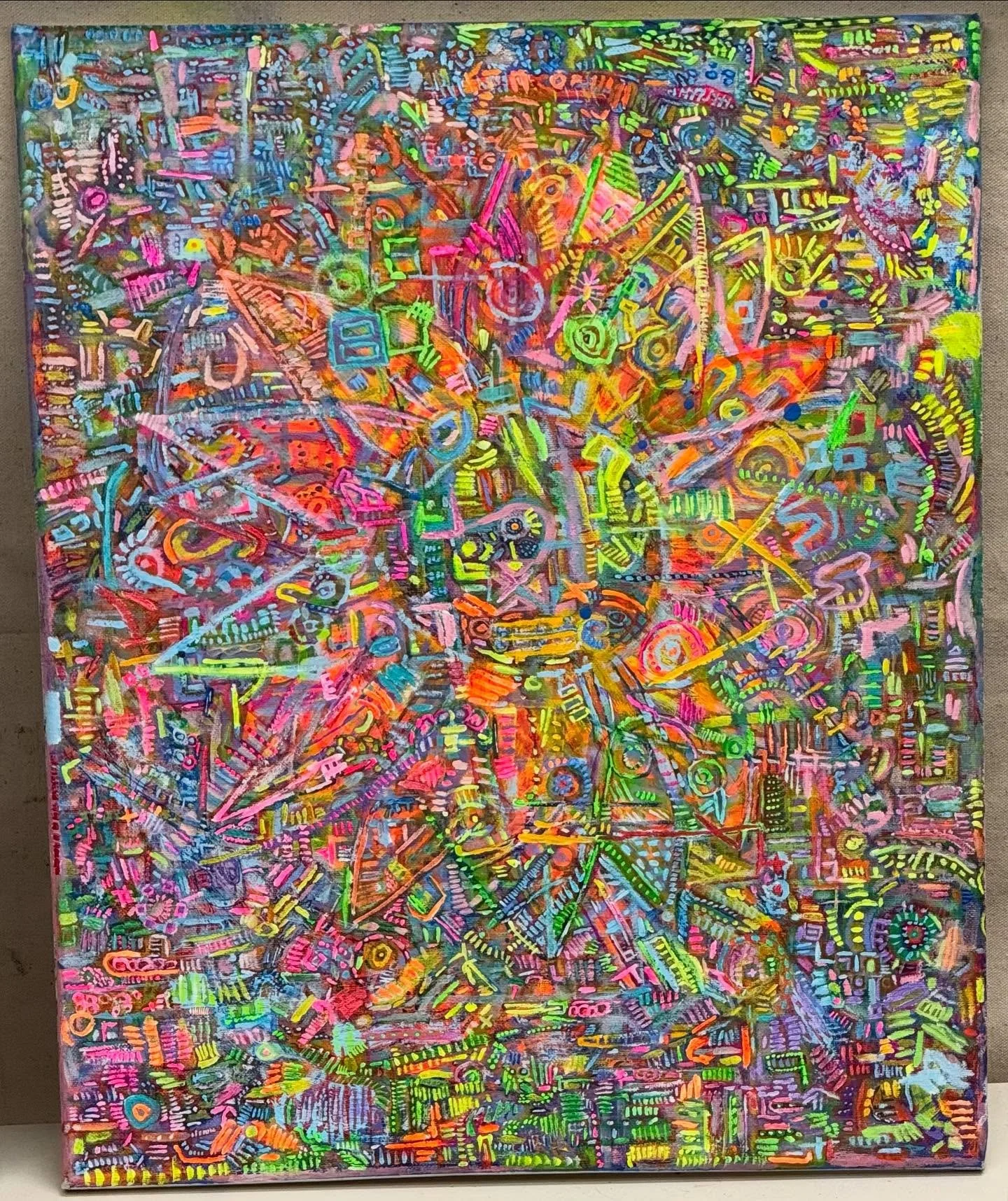"100 hours work"
Mixed media on Canvas
Miami Beach, USA. 2025