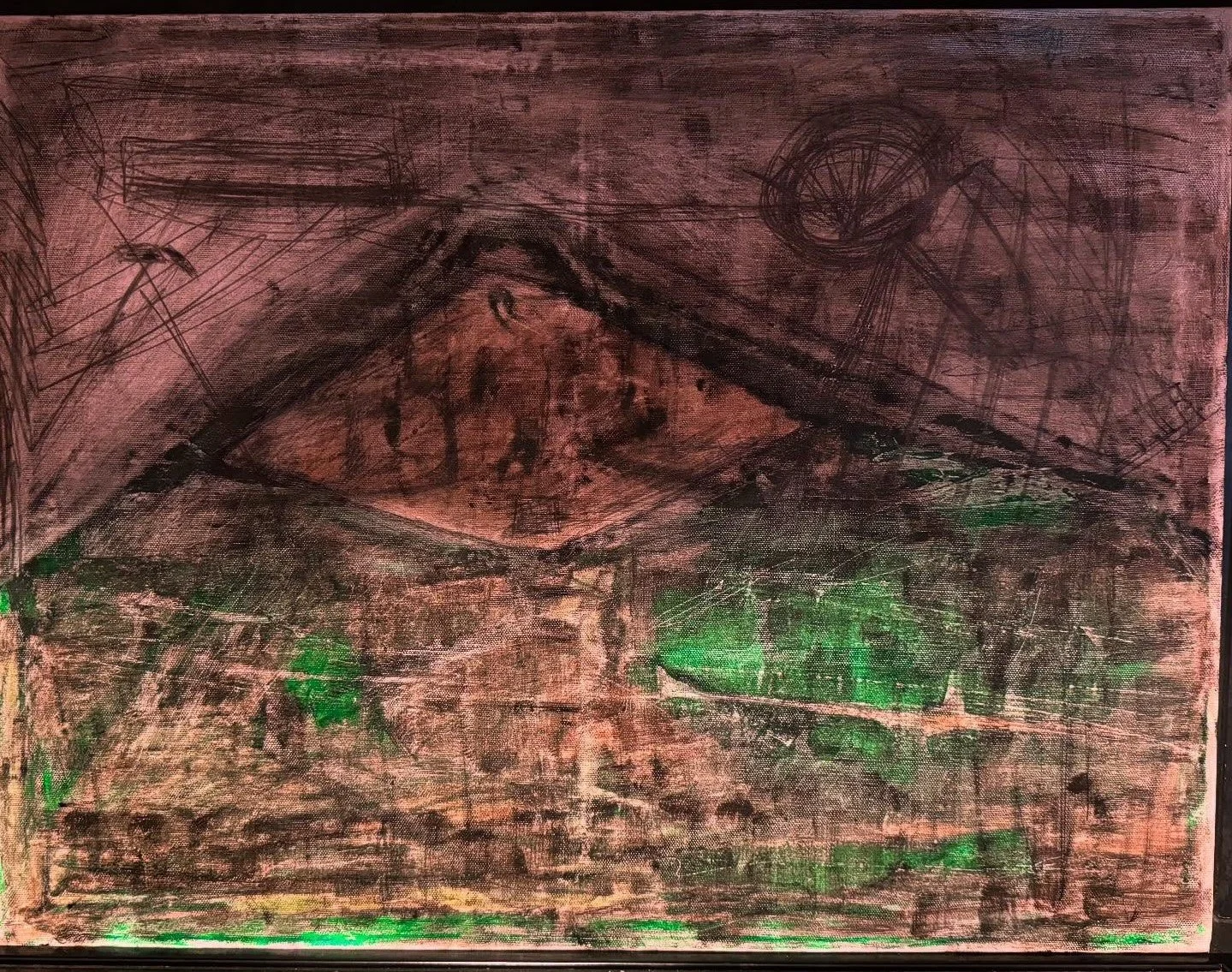 "Landscape of Mount Crested Butte"
Mixed Media (Colored Pencil, Mascara, Crayons Markers, Acrylic Paint) on Canvas Circa
NYC, USA. 2010