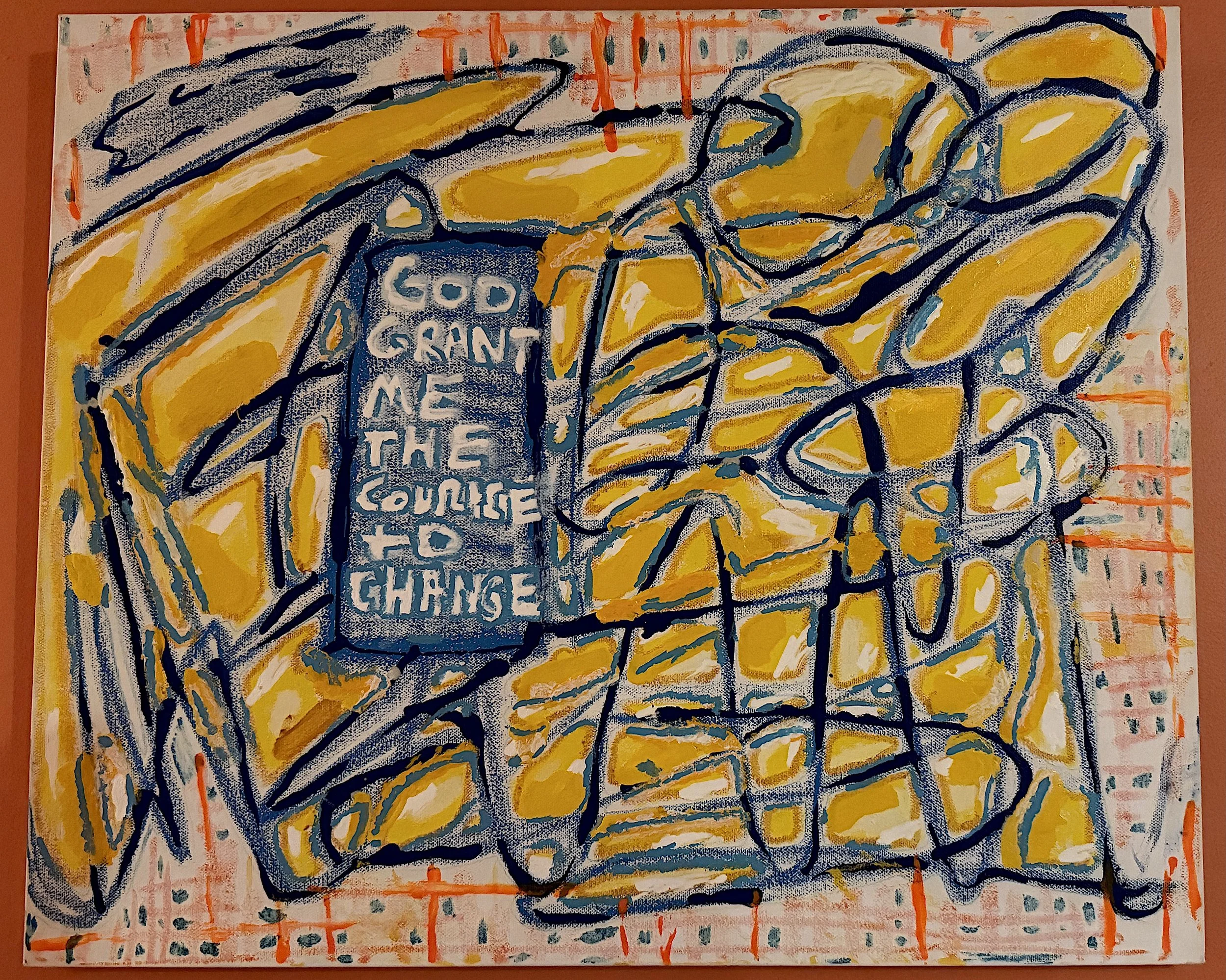 "God grant me the courage to. change"
Acrylic on Canvas
NYC, USA. 2022