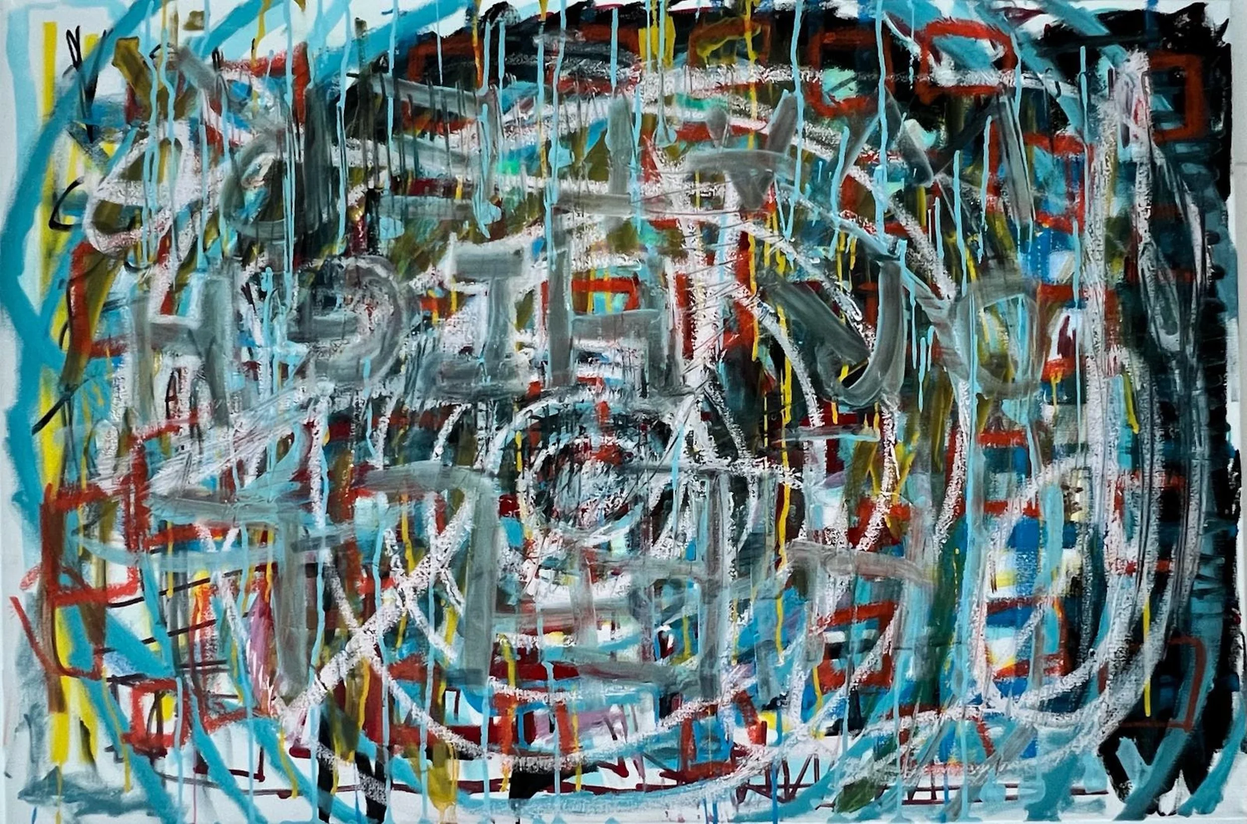 "The Quiet Archive"
Acrylic on Canvas
NYC, USA. 2018