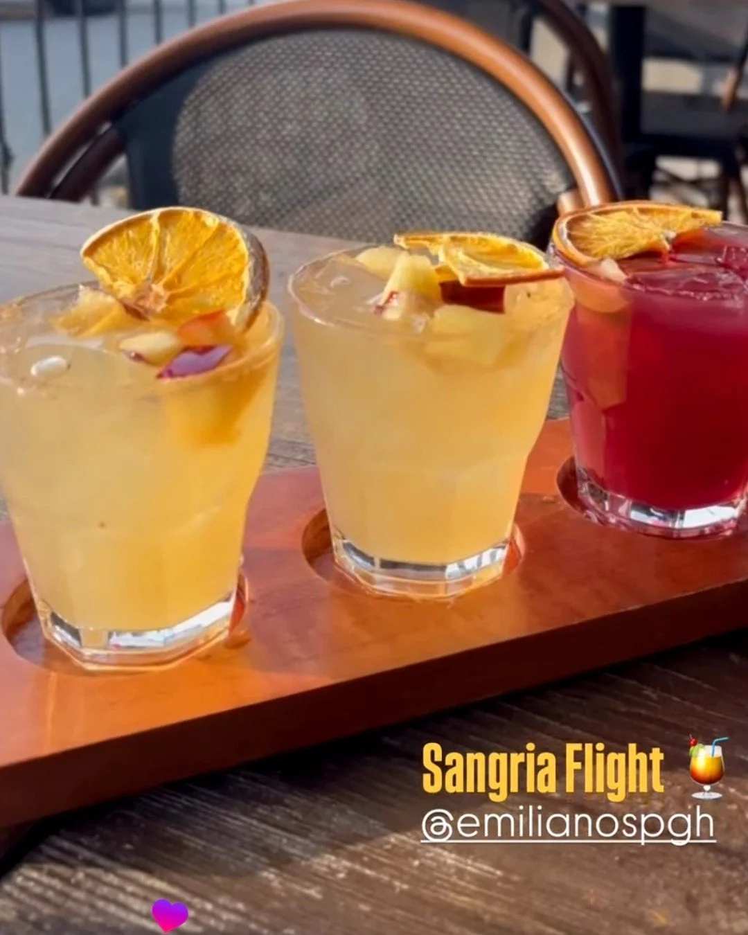 Sangria flights on the patio? 😍 YES PLZ!

So glad we could host you as you explore the wonderful city of Pittsburgh!

It's truly a gem, especially when you add views like this.