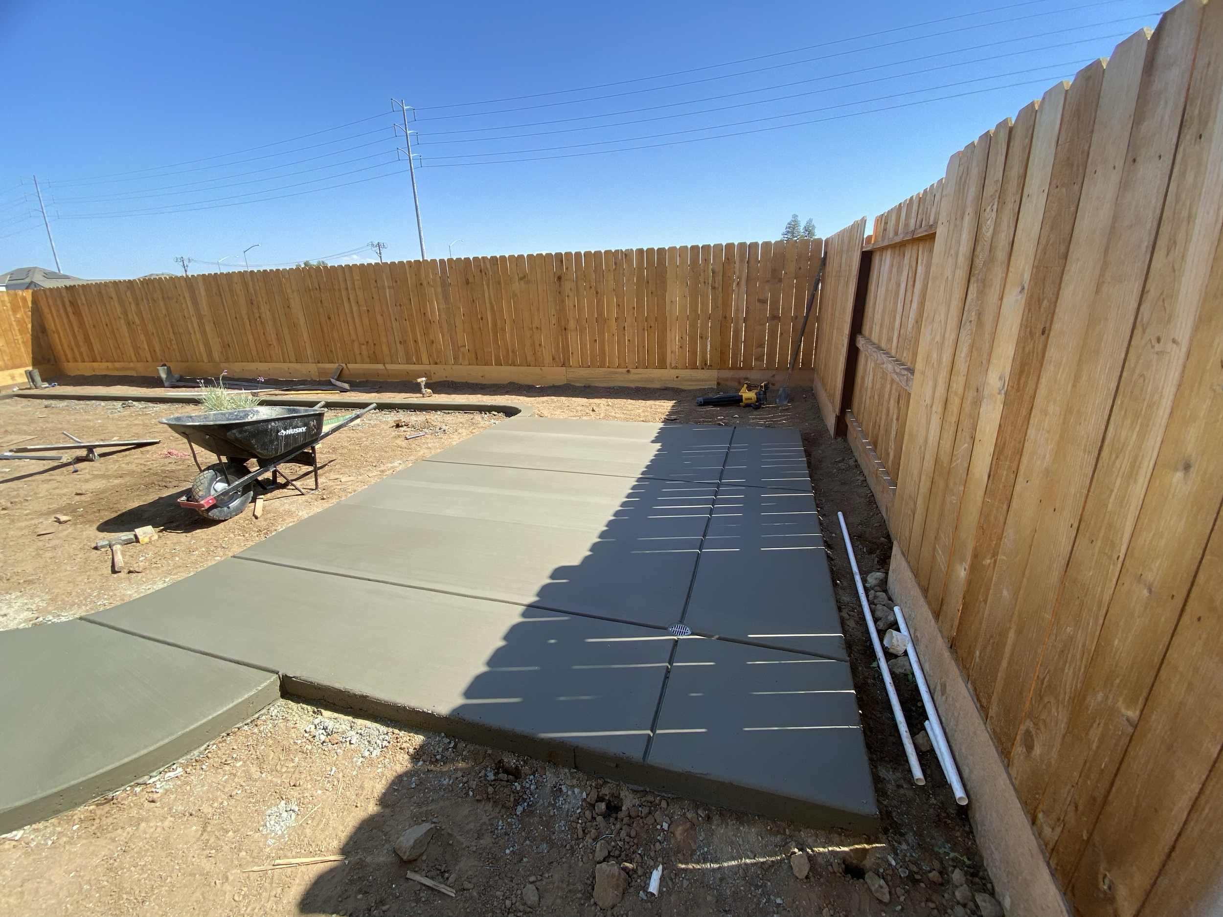 New concrete patio