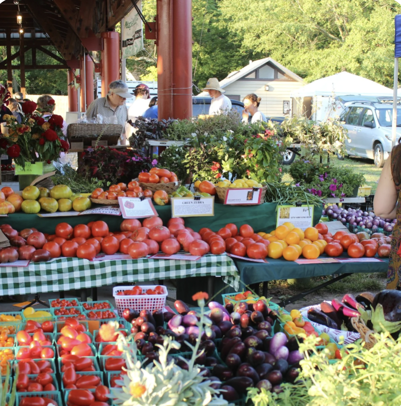 Carrboro, Farmers Market, fruit trees, produce
