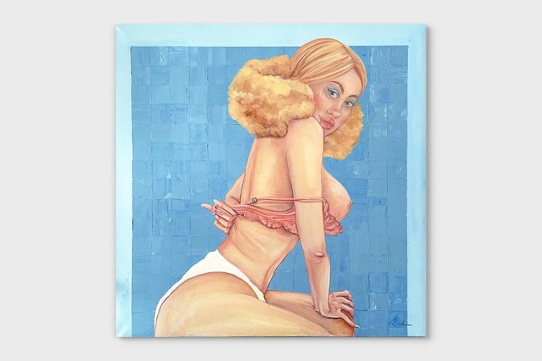 Snap, 2026. Mixed-media on canvas, 100 x 100 cm