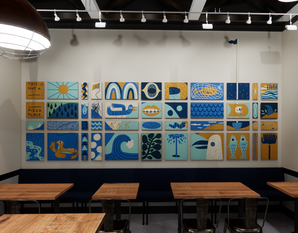 MOD PIZZA - Coos Bay, OR (Illustrated by Jesse LeDoux, Creative Direction by Annelise Cregger)