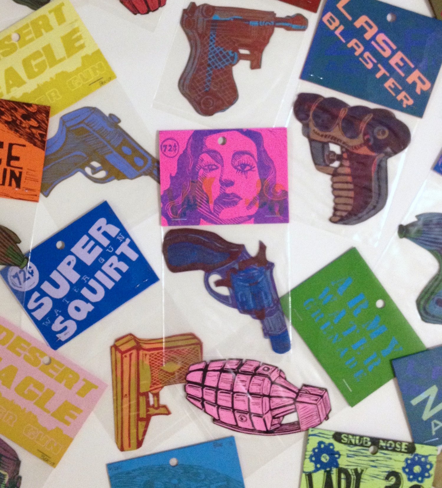 Play is Practice - Print Installation | 2013 | linocut, cellophane bags | each print 4 W x 6 H
