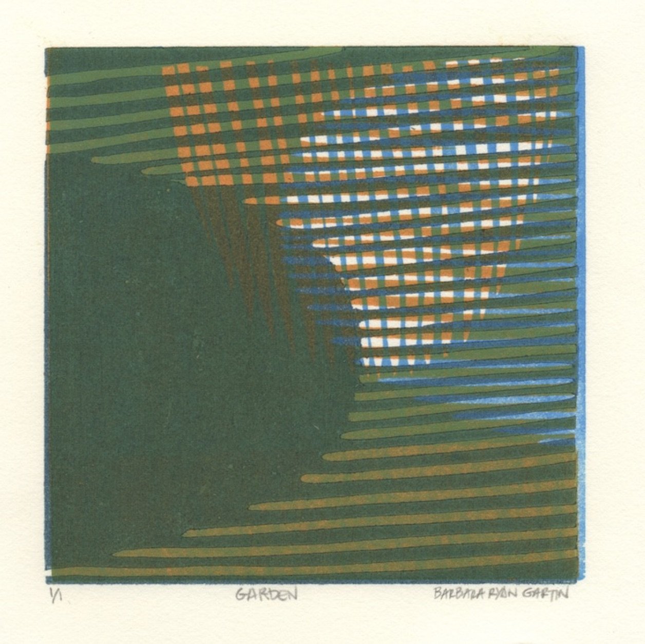 Garden | 2013 | woodcut monotype | 3.5" x 3.5"