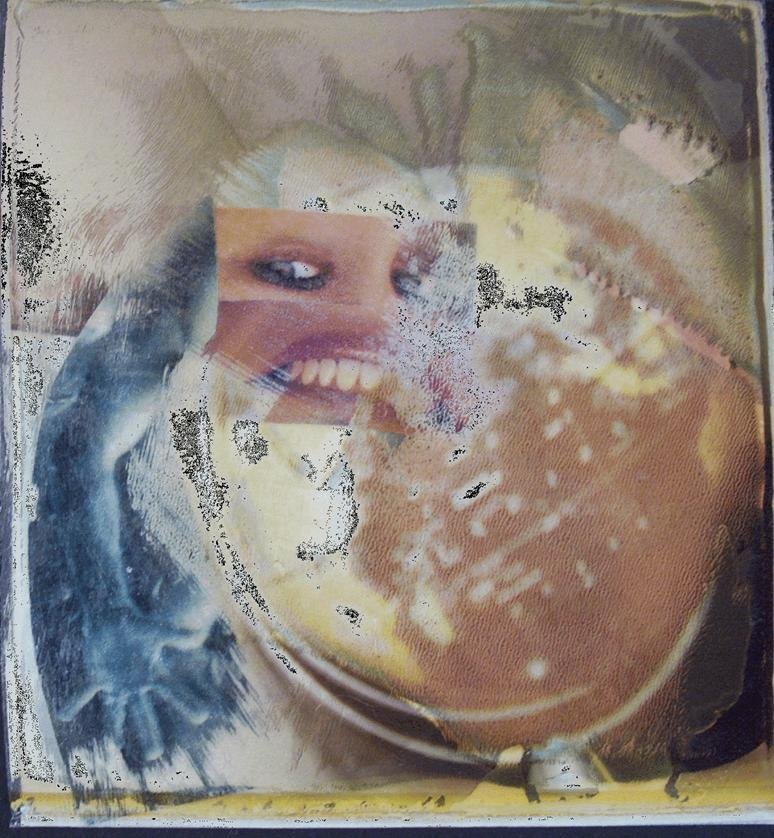 Happy World 1 | 2008 | Polaroid, mixed media | 3.5" x 3.5"