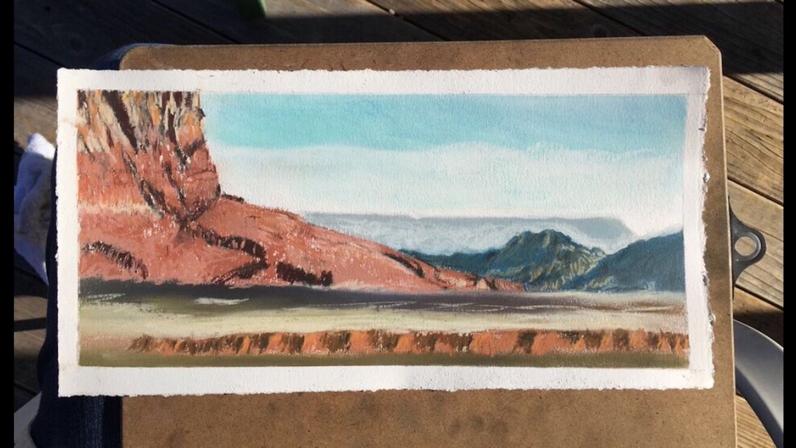 The Cut | 2017 | pastel | 12"W x 6" H