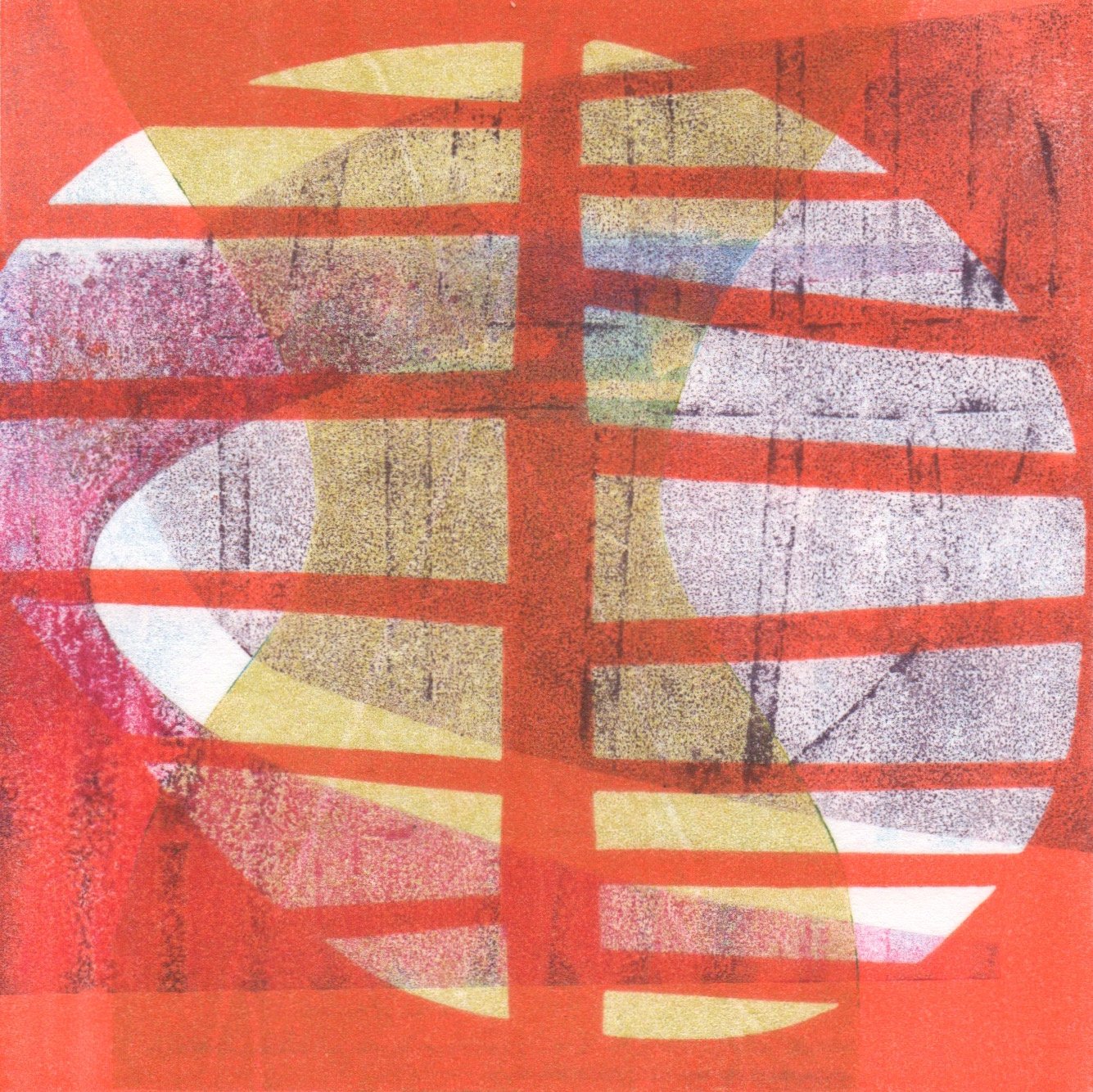 Corset/Cage | 2013 | porchoir monotype | 4" x 4"