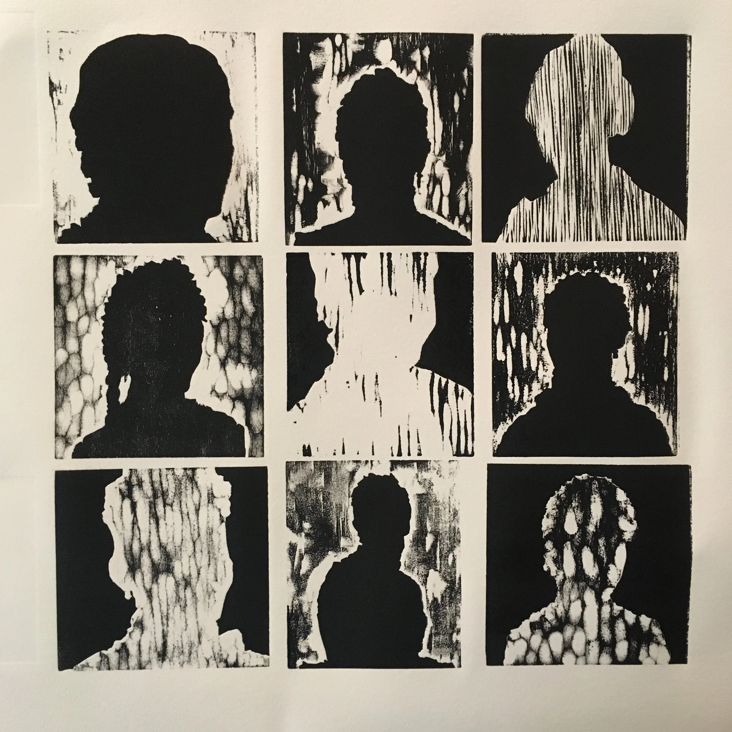  Inventory~Women | 2020 | Woodcut | 14" x 15" 