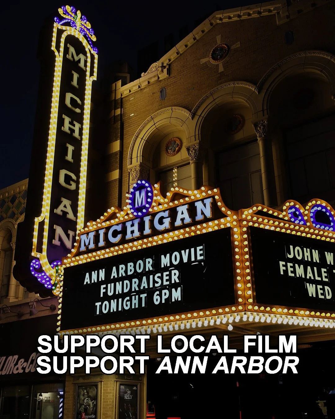 It&rsquo;s Giving Tuesday, and Ann Arbor is showing up!

We&rsquo;ve received donations from students, alumni, families, businesses, lifelong Ann Arborites, all helping bring this film home.

If you love this city or the power of community-made art, 