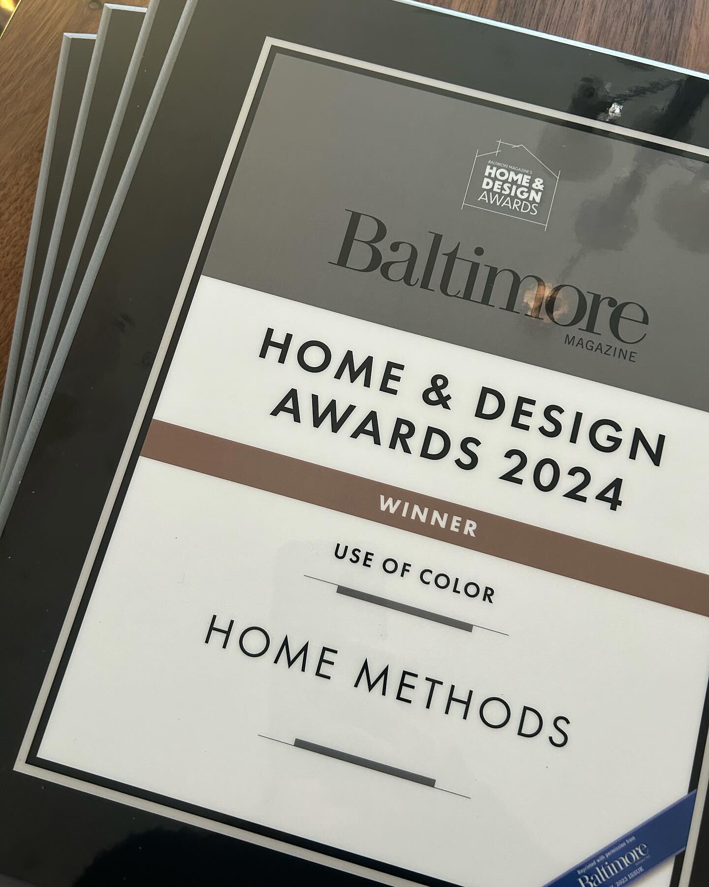 Had the best time last night at the @baltmag home and design awards!! It was so amazing to be honored in 4 different categories but also super humbling to be considered alongside some absolutely outstanding other firms who do some jaw-dropping work (