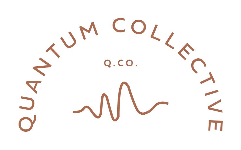 Quantum Collective Arched Secondary Logo Mark Amber