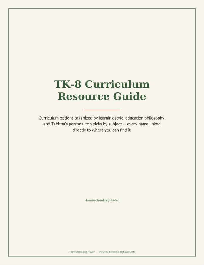 Curriculum Handbook