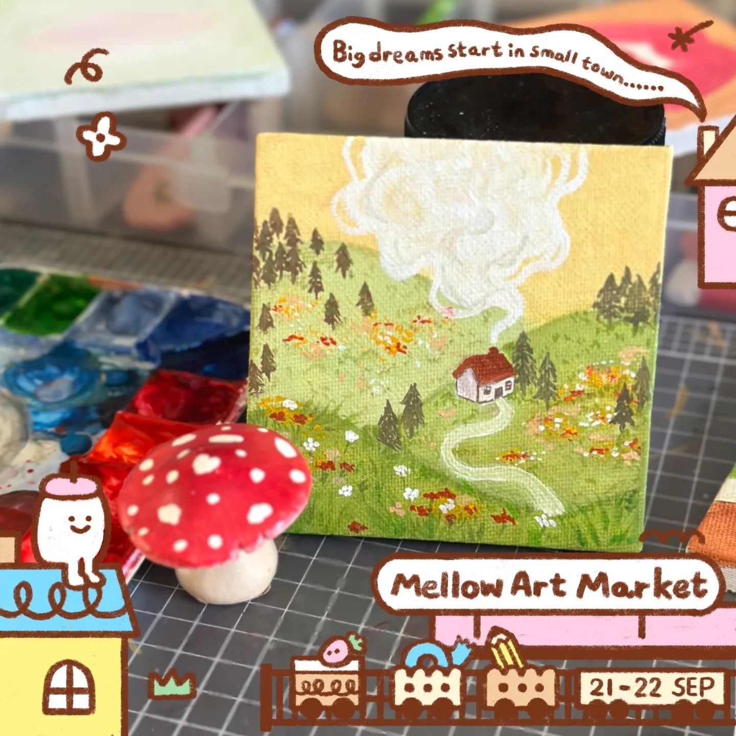 🏠 Artist Showcase:  @tashbellstudios

TBS is my love of whimsical and good-vibe art mixed with inspired creative expression. I create full blown illustrations and portraits, as well as wholesome and fun stationary and art products - all from the sam