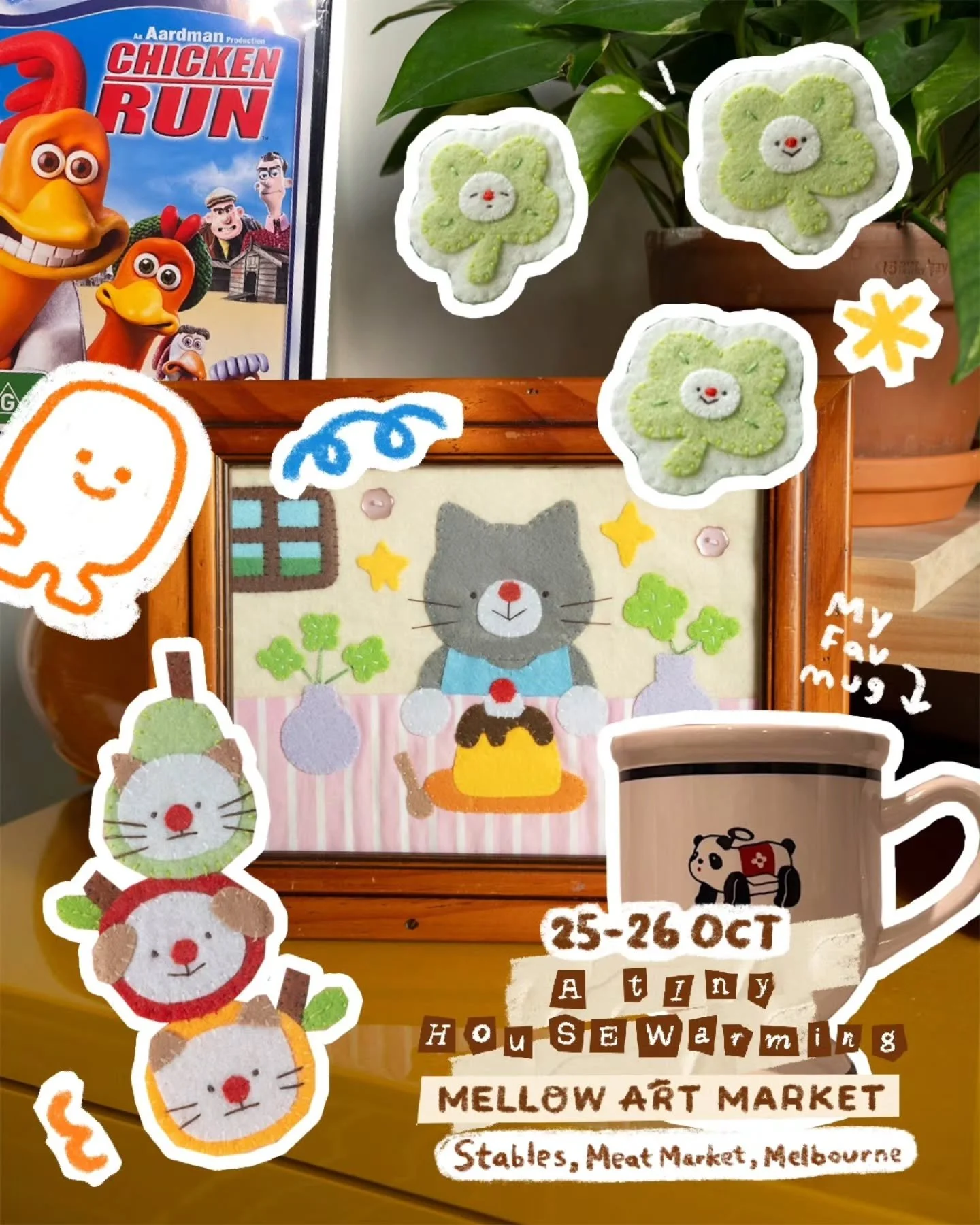 🗝 🌻 🏠︎ Knock knock...@whostolemypencils has moved in&hellip;

Hello! I&rsquo;m stef from whostolemypencils, a narrm-based illustrator and felt crafter. I love making slow and meaningful art inspired by childhood nostalgia and comfort. 2025 has bee