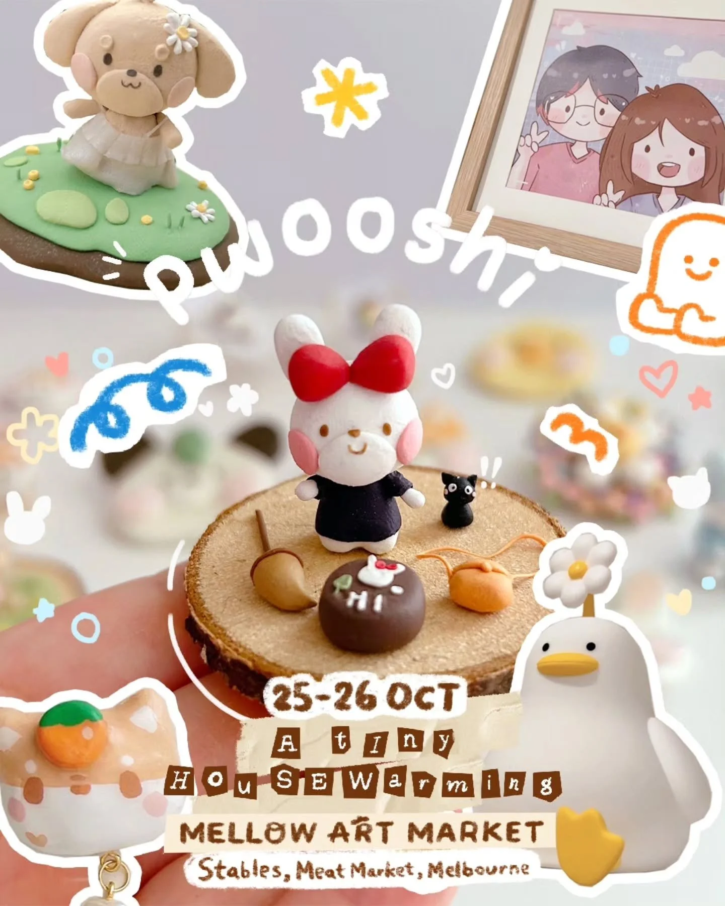 🗝 🌻 🏠︎ Knock knock...@pwooshi has moved in&hellip;

Hi! My name is Pwooshi and I create little cute clay creations with the mission to put a smile on your face. My dream since a lil human has always been to share my creations and designs to others