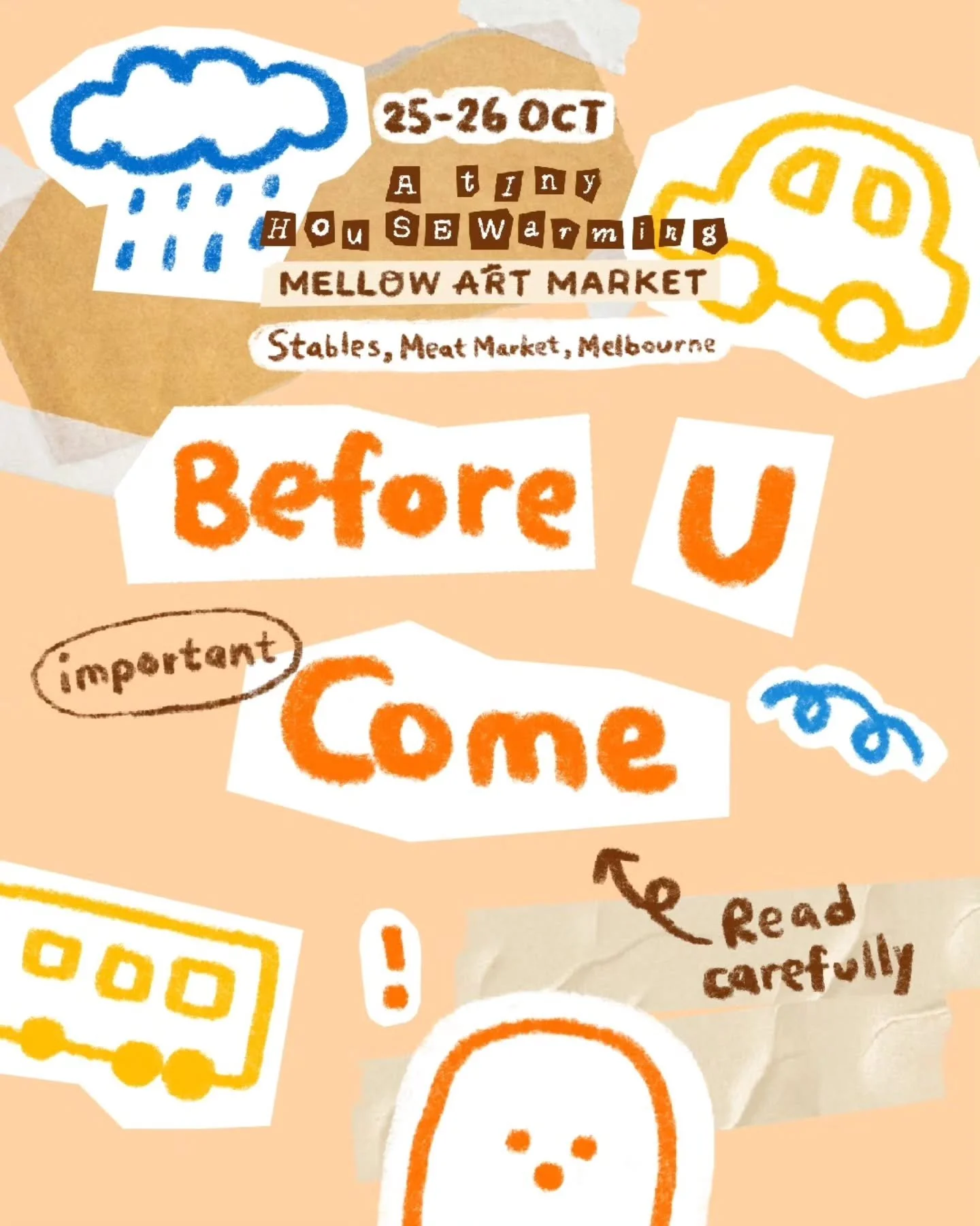 ‼️ PLEASE READ BEFORE COMING ‼️
We&rsquo;re less than 48 hours away from Tiny Housewarming! ☁️💛
Please take a moment to read this before you head down ,we want to make sure everyone has a smooth and cozy experience despite the unpredictable Melbourn