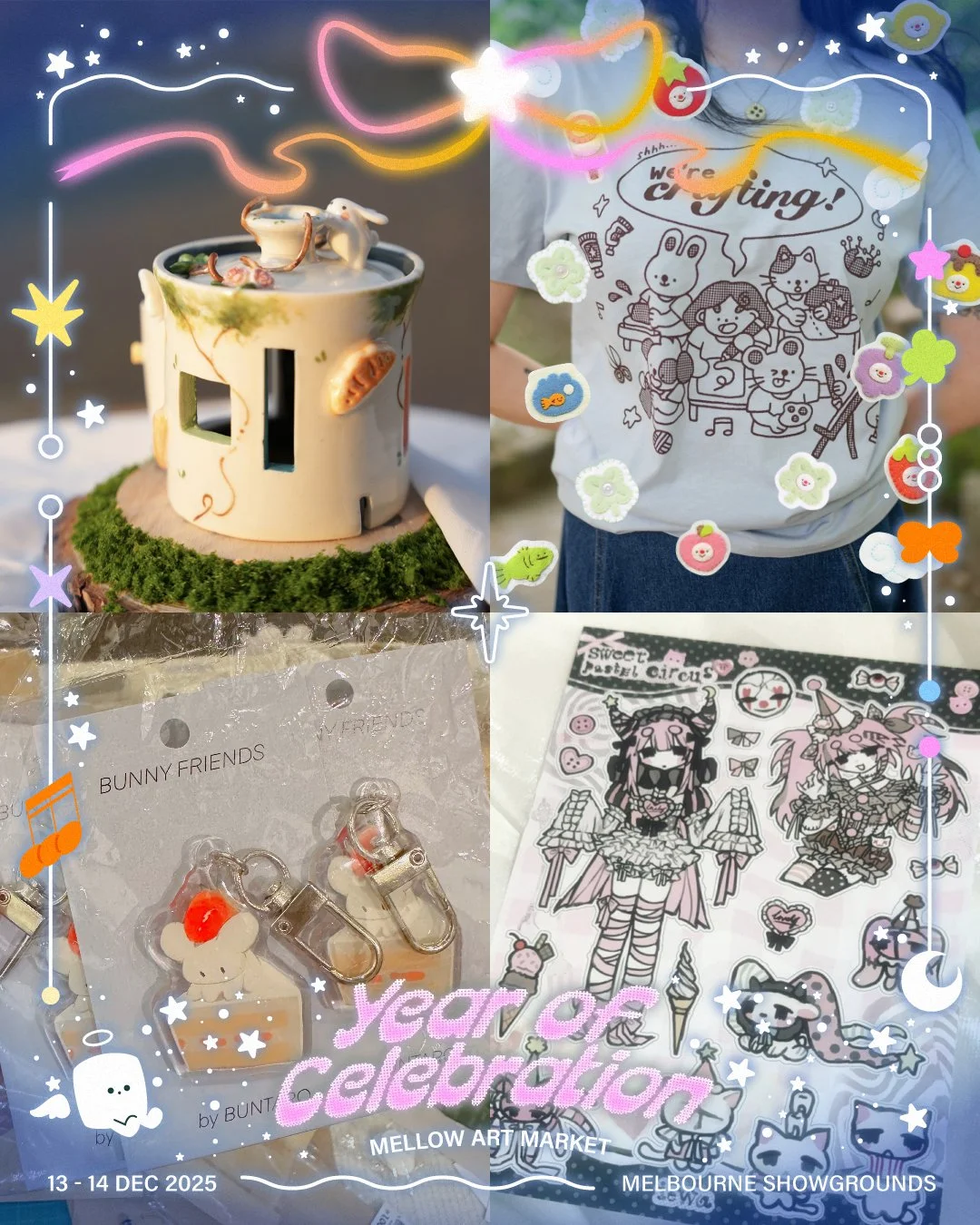 Another vibrant group of artists stepping into the spotlight!

We are featuring 4 artists in one post &mdash; please refer to the images from left to right, top to bottom for the line-up ✨

@lilyandmercy.co (Table K8)
Hi! I am Inggrid, the artist beh