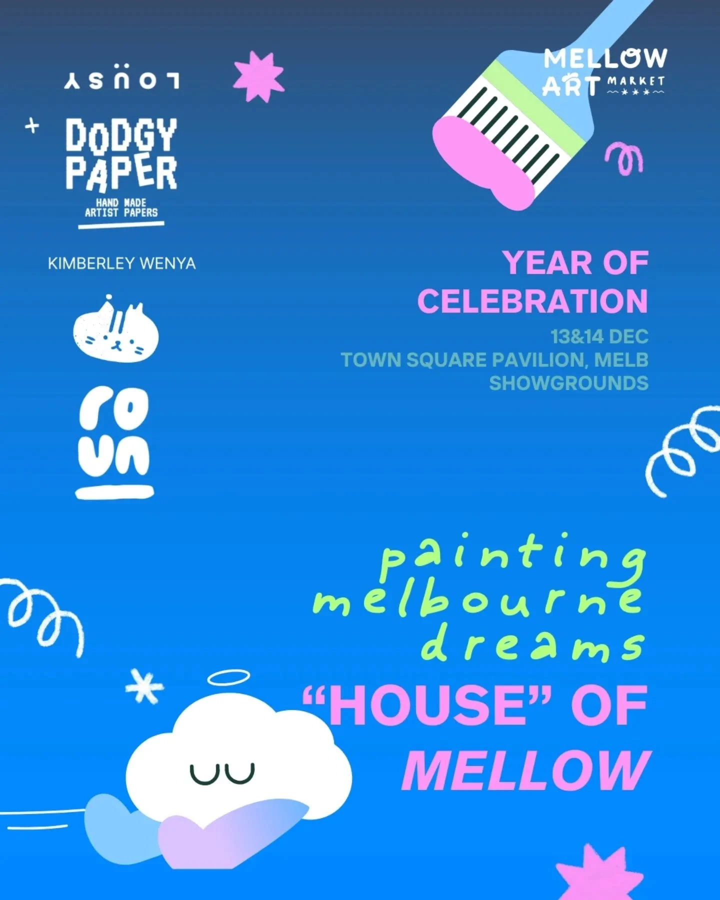 &diams;️House of Mellow &spades;️
A creative spot &mdash; housing fun vendors and creators this weekend! Please give a warm welcome to: 

⭐ @lousy.ink
Lousy Ink is an art-driven, planet-focused company based in Melbourne, Australia. Our range of Lous