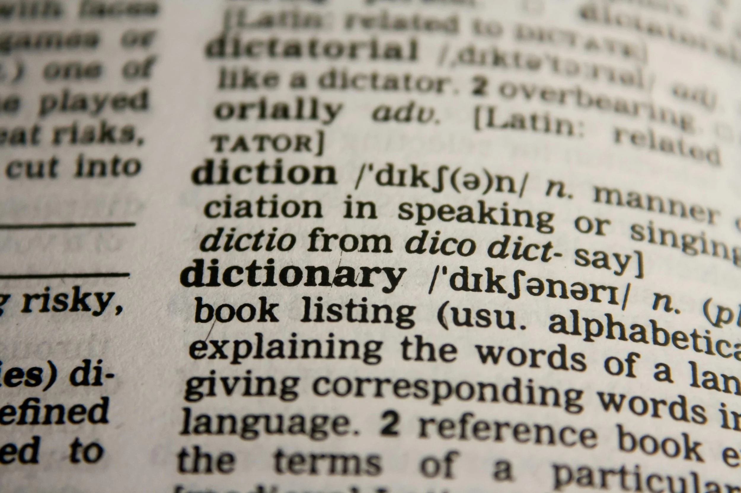 Image of English dictionary