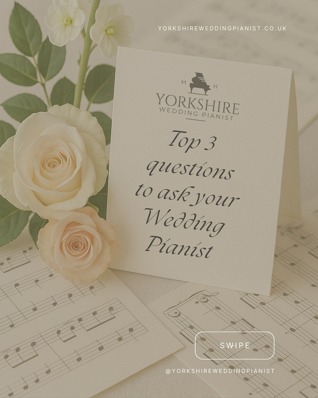 🎹 Top 3 Questions to ask before booking your Wedding Pianist&hellip;
(and yes, they&rsquo;re more important than you think!)

The answer is a resounding YES to all of the above ✅✅✅

DM me to check availability for your special day 📆

-
-
-
#yorkshi