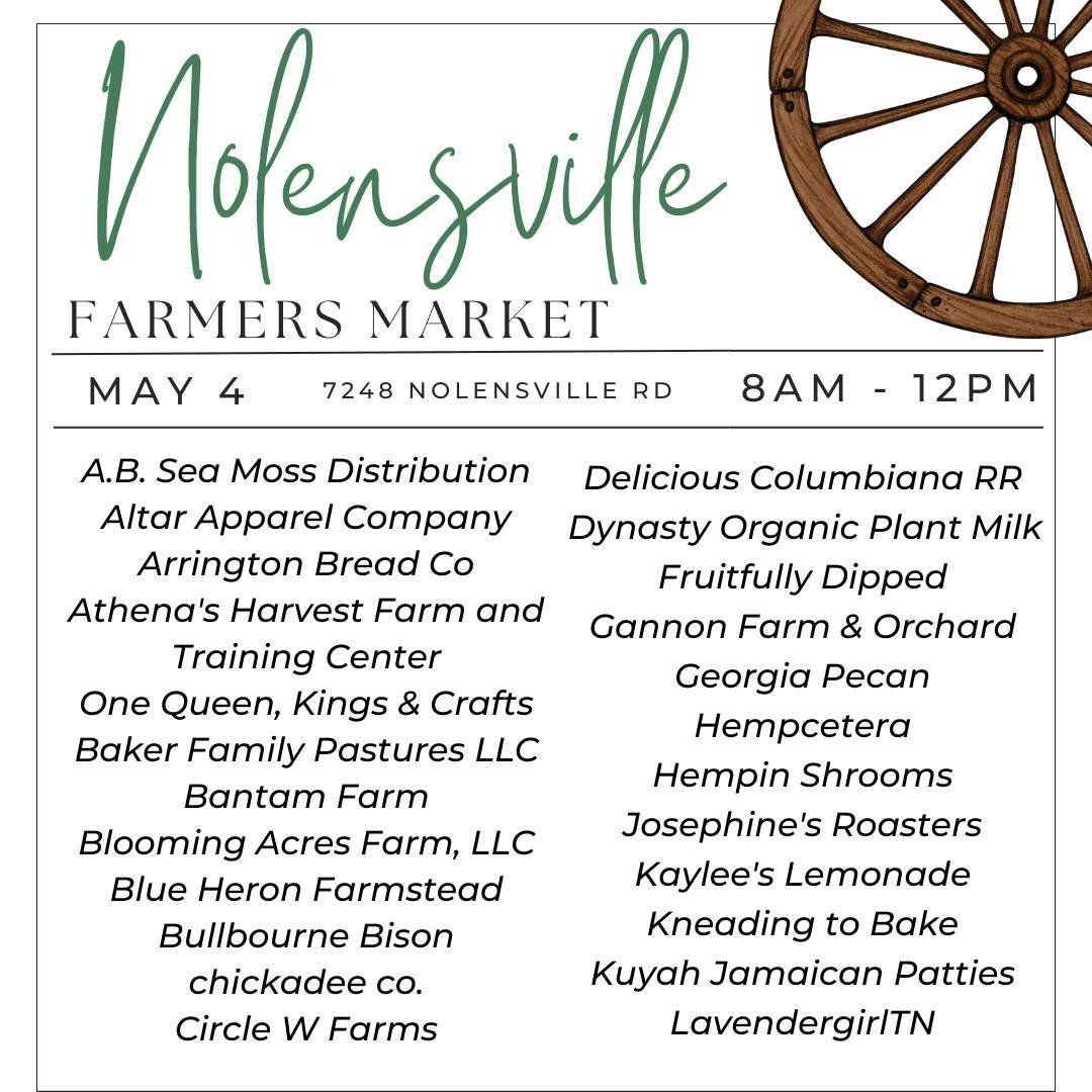 We're so excited to kick off our 10th year of the Nolensville Farmers Market! It's also our first Kids POP Club of the summer. We are so thankful for all of our sponsors for this year. Our Kids POP Club sponsors - @firefly_nashville @mcclaranortho &a