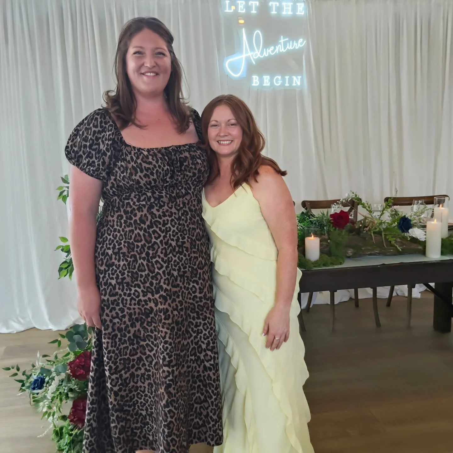 My gorgeous (and probably shortest) friend and I before I married her dad 🫣🤔

The poor thing had her highest heels on and is still eye height with my chest! 🤣 Ha! Love ya Adria 😘

#nicetoseemyfriendduringtheceremony #lovedthat #dadscangetmarriedt