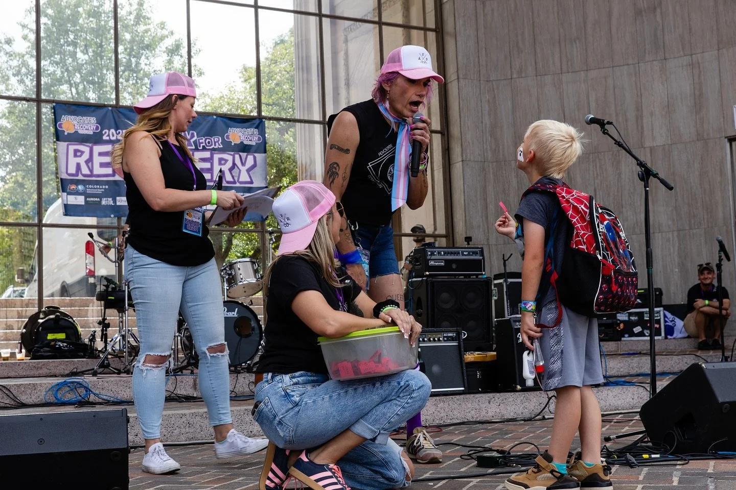 I love this pic that @roxieproductions  captured. This little dude was awesome! Commanded the stage like a pro! #recoverwe #2025rallyforrecovery