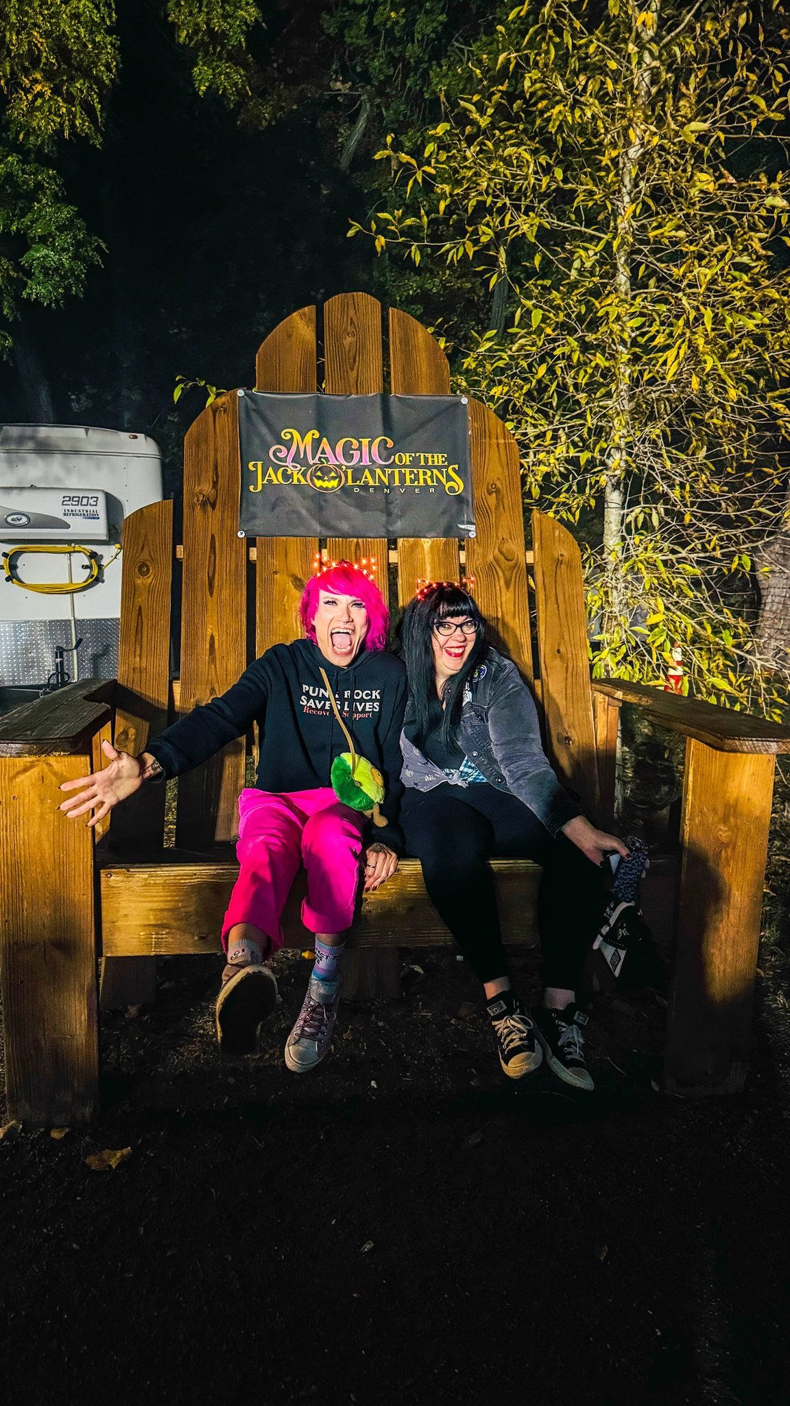 Roxie and I went to the magic of the jack-o-lanterns tonight at the Hudson Gardens and had so much fun!!! And we got matching light up Kitty Kat ears!