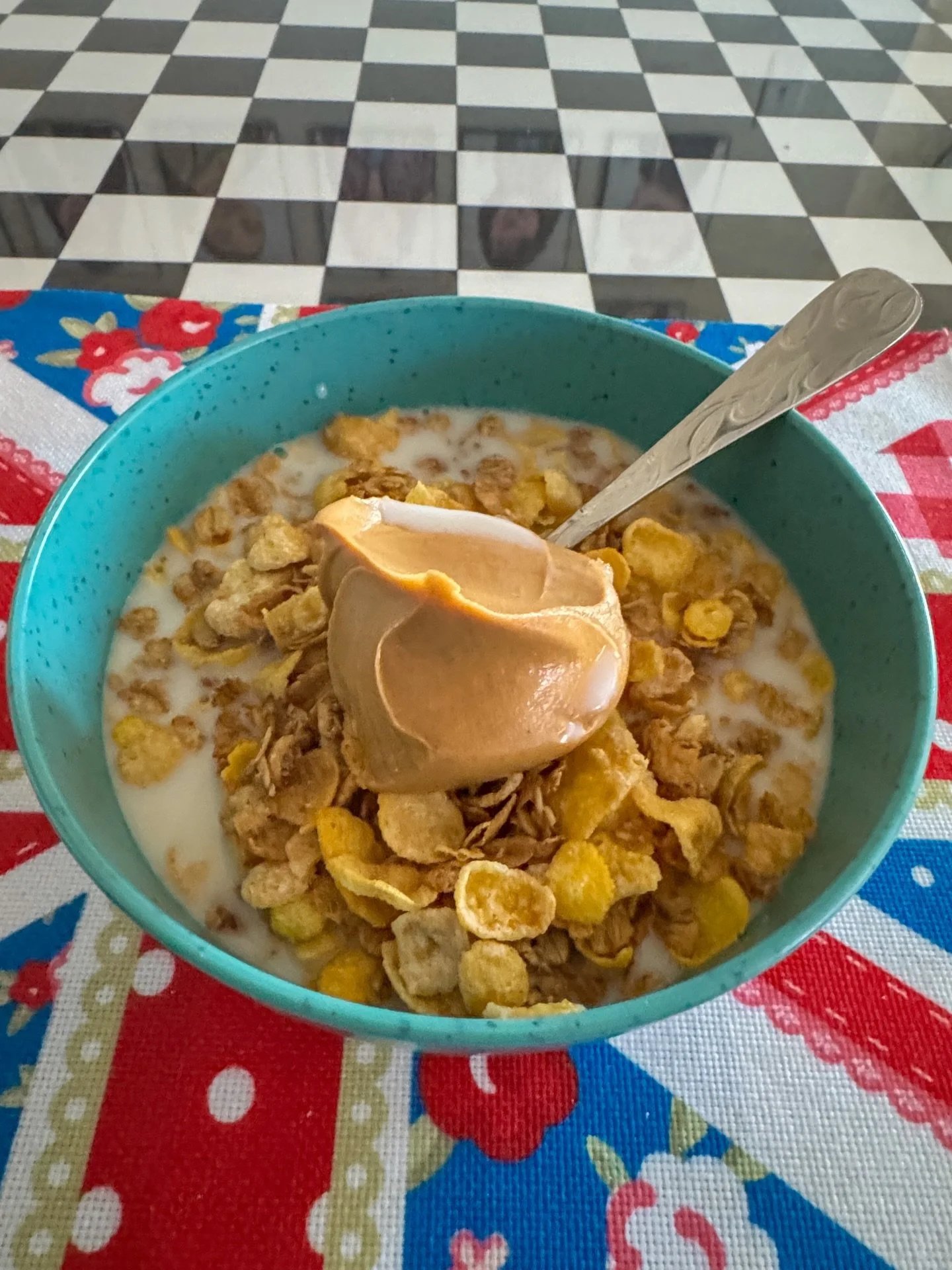 Peanut butter in a bowl of cereal is the best way to eat cereal, well unless your allergic to peanut butter and that would just suck.