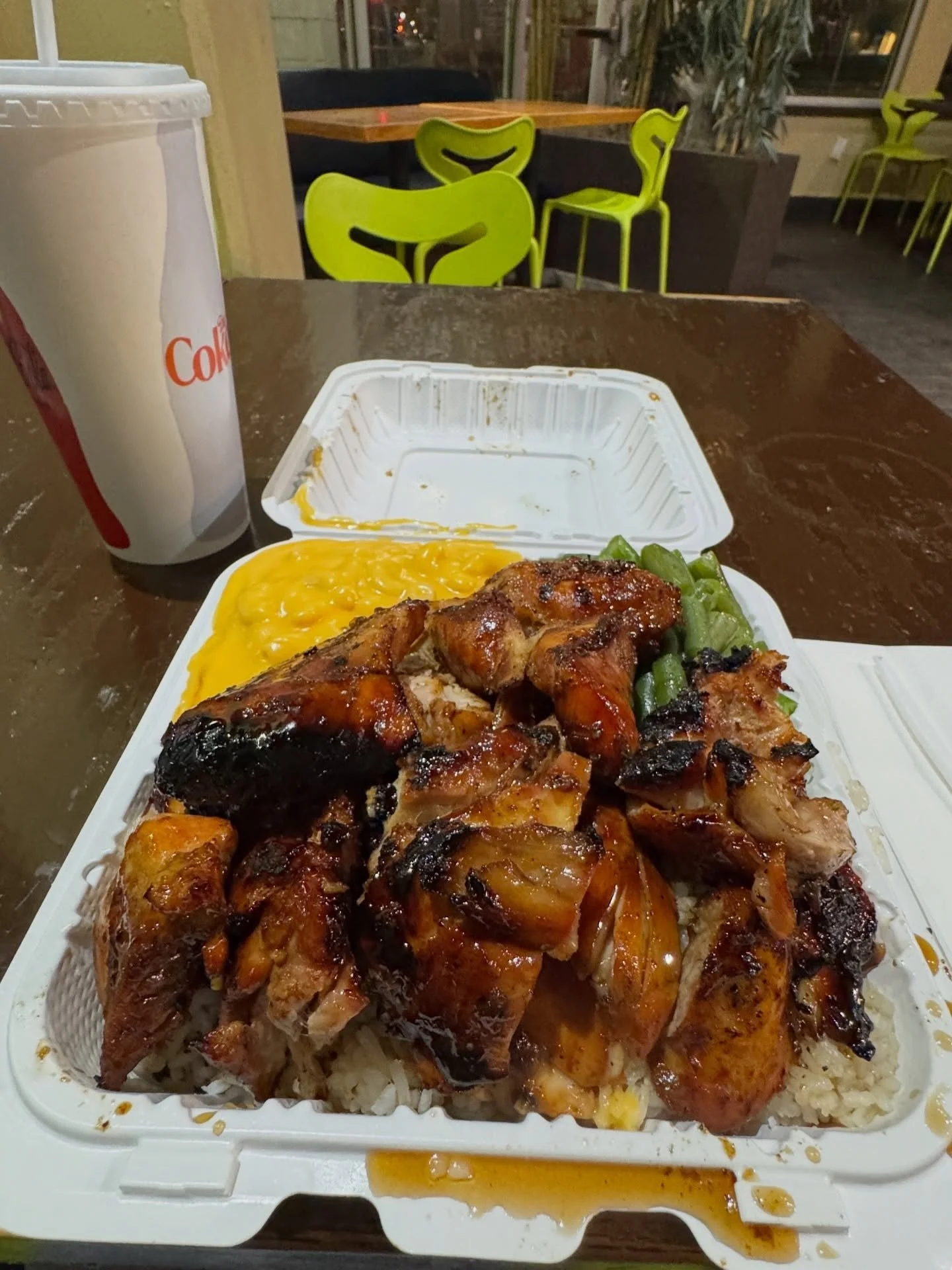 I have posted more pics of this food than any other place on the planet, because it's freaking delicious! Mac n cheese and rice is the best combination ever (trust me!!), then add 7 pounds of the best chicken you can imagine and now I'm in heaven. @b