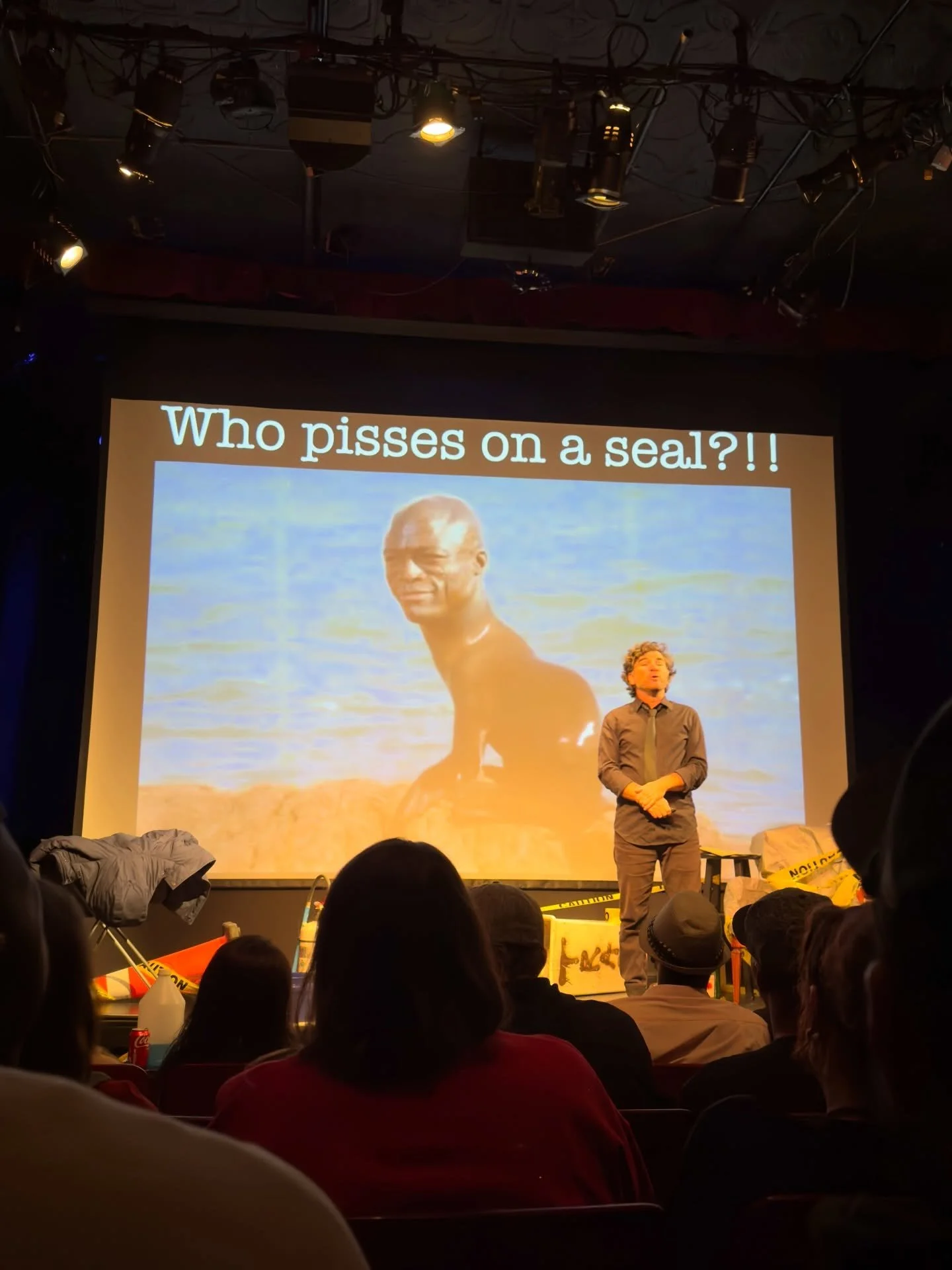 I just saw hands down one of the best stage shows I've ever seen tonight at @bugtheatredenver as part of the @xposedstorytelling series called Fire in the Meth Lab. Freaking hysterical! I was crying from laughing so hard, one of my lashes came loose 