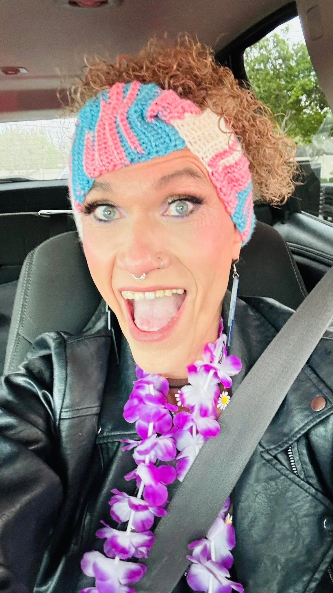 I love surprises!!! Oh my god my dear friend Amy Walker surprised me with the best gift ever!! Handmade Transgender pride goodies!