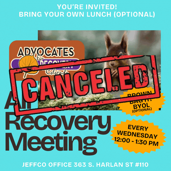 CANCELED - Lakewood, CO - Wednesday In-Person Noon All Recovery Meeting