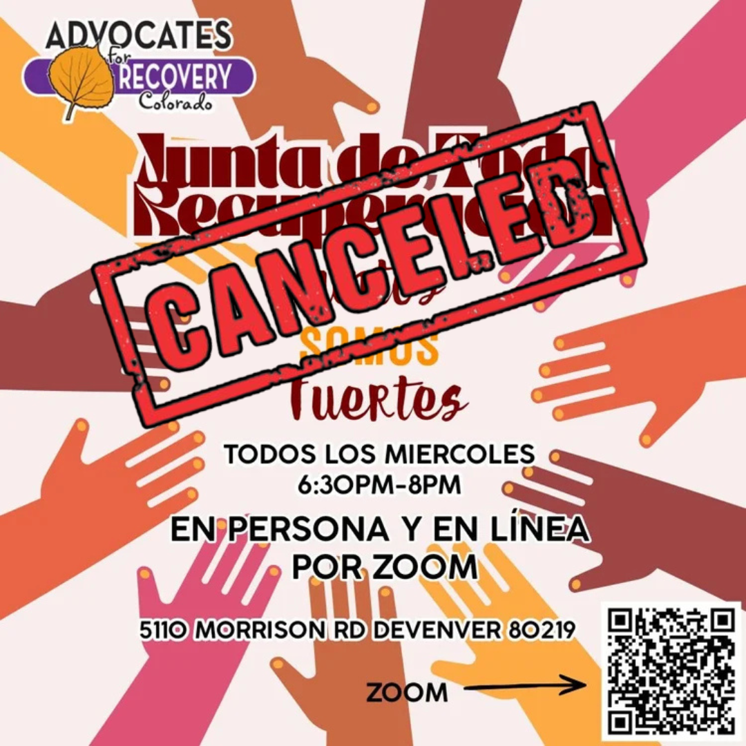 Reunión Cancelada - Junta de Apoyo en Recuperación