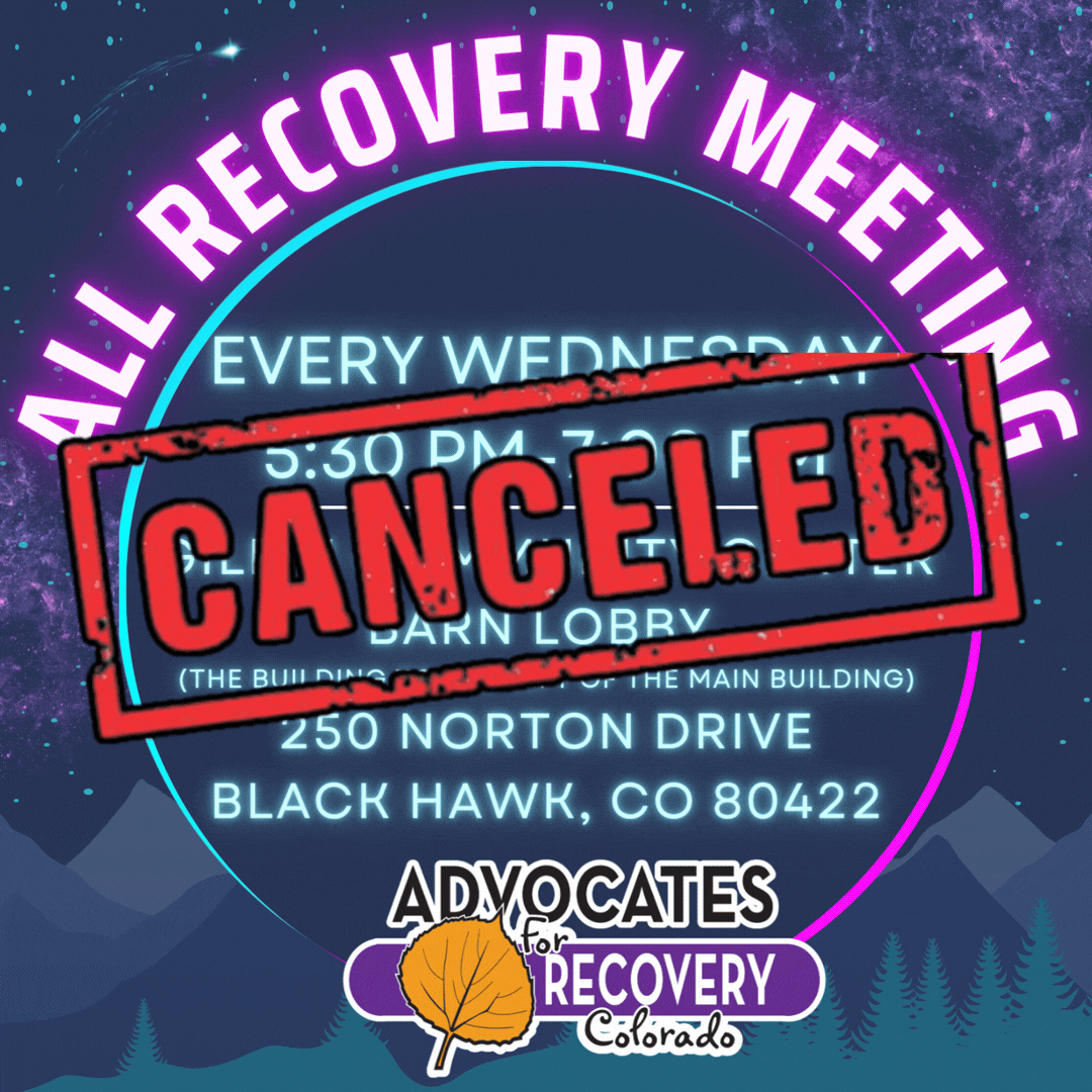 CANCELED - Black Hawk, CO - Gilpin Evening All Recovery Meeting (In-Person)