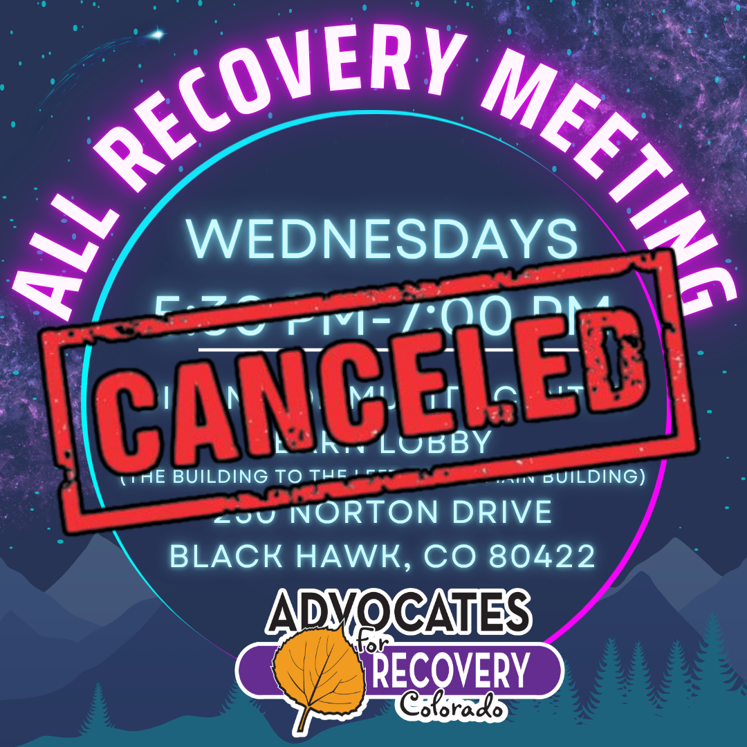 CANCELED - Black Hawk, CO - Gilpin Evening All Recovery Meeting (In-Person)