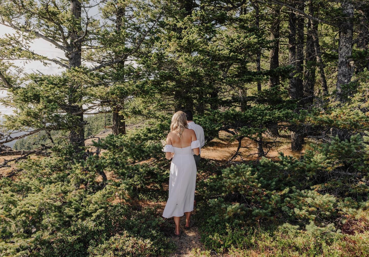 Eloping in true Salt Spring Island fashion. Bare foot wandering into Mount Maxwells forest after having receipted private vows on the mountain top. 

In just over a month my wedding season will start with the sweetest Vancouver Island elopement - to 