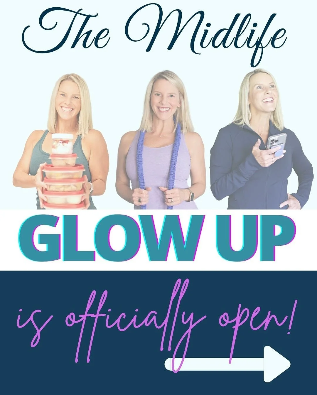 It&rsquo;s officially here!! I run this program twice a year. And I am so excited to announce that the doors are officially open for my group coaching program, The Midlife Glow Up. 

📅 This round runs Oct 13 &ndash; Dec 14

The Midlife Glow Up is an