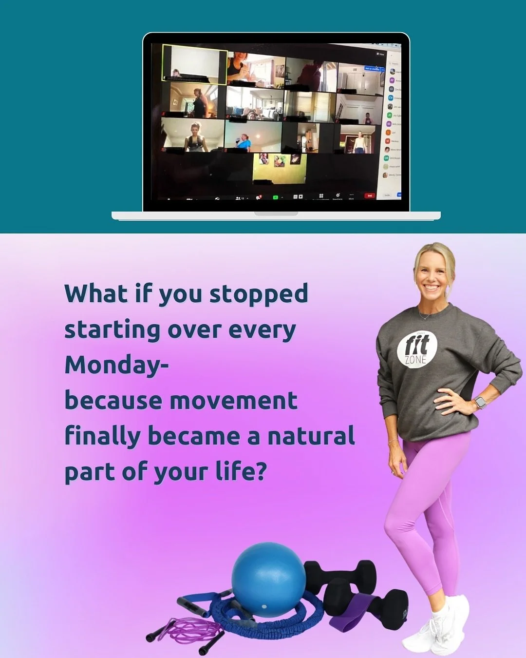 You don&rsquo;t need fancy gear or the &ldquo;perfect&rdquo; setup to take care of yourself.

At Fit Zone, we&rsquo;re not about filters or fitness trends - we&rsquo;re about real women showing up in the middle of real life.

What if your workout did